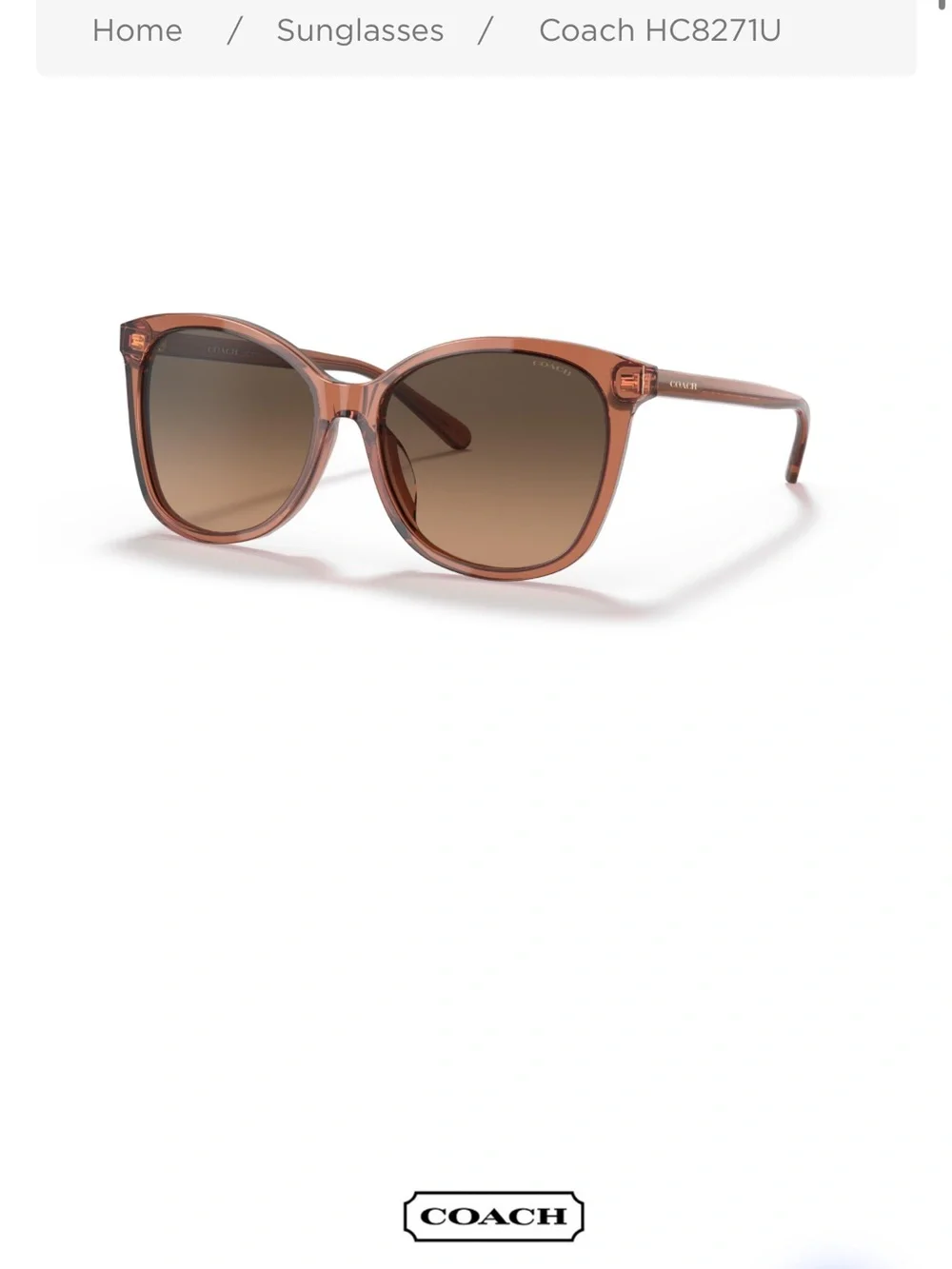 Coach Women's Ginger Brown Frame Sunglasses with Brown Gradient Lenses